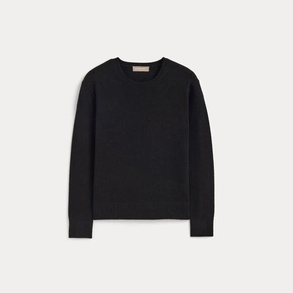 Everlane Classic Cashmere Crew Sweater in Black, sz XXS - Picture 2 of 9